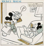 “MICKEY MOUSE” 1962 DAILY COMIC STRIP ORIGINAL ART WITH MICKEY AND MORTY.