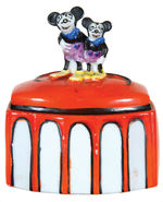 RARE MICKEY MOUSE DEAN'S RAG STYLE CHINA CONDIMENT CONTAINER.