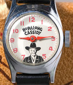 "HOPALONG CASSIDY WRISTWATCH" ON SADDLE IN DISPLAY BOX.