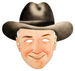 HOPALONG CASSIDY PREMIUM MASK ORIGINAL ART PROTOTYPE.