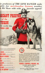 "SGT. PRESTON OF THE YUKON" RARE PROMOTIONAL BINDER.