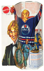 WAYNE GRETZKY BOXED ACTION FIGURE AND SIGNED PROMO PHOTO.