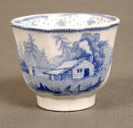 HARRISON 1840 COLUMBIAN STAR PATTERN CHILDS CUP AND SAUCER.