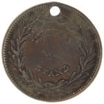 HENRY CLAY'S ONLY 1840 CAMPAIGN MEDAL DeWITT 1840-1 IN COPPER NOT BRASS.