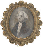 WASHINGTON STIPPLE ENGRAVING UNDER GLASS BRASS PIN c.1828.