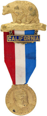 "CALIFORNIA" DELEGATION BADGE TO THE 1912 PROGRESSIVE CONVENTION.