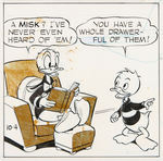 “DONALD DUCK” 1967 DAILY COMIC STRIP ORIGINAL ART- UNUSUAL NEPHEW QUESTION.