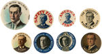 WILSON EIGHT PORTRAIT BUTTONS 1912-1916.