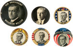 WILSON SIX SCARCE PORTRAIT BUTTONS.