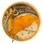 "CHATTANOOGA SPRING FESTIVAL" OUTSTANDING RARE BUTTON C.1900 FROM THE HAKE COLLECTION.