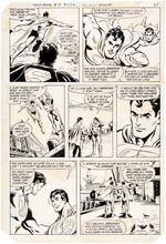 "DC COMICS PRESENTS" ANNUAL #1 ORIGINAL RICH BUCKLER COMIC PAGE ART.