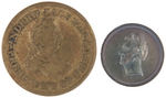 ANDREW JACKSON THREE NICE TOKENS 1824 (2), 1834, & 1829 SILVER INAUGURAL.