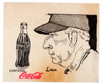 CUBAN COCA-COLA BASEBALL THEME ORIGINAL ART LOT OF 5.