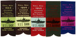 WWII YEARS ISSUED LOT OF 23 COMMEMORATIVE SOUVENIR 1944 SUBMARINE LAUNCHING RIBBONS.