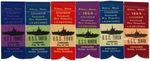 WWII YEARS ISSUED LOT OF 23 COMMEMORATIVE SOUVENIR 1944 SUBMARINE LAUNCHING RIBBONS.