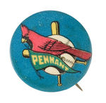 ST. LOUIS CARDINALS "PENNANT" COMMEMORATIVE BUTTON.