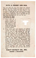 "OFFICIAL ROY ROGERS SUNDIAL AND COMPASS" ON STORE CARD.