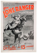 THE LONE RANGER SERIAL HANDBILL & GLASS SLIDE.