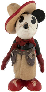 MICKEY MOUSE KNICKERBOCKER COMPOSITION COWBOY DOLL.