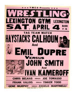 1970 WRESTLING POSTER WITH HAYSTACKS CALHOUN/IVAN KAMEROFF/ETC.