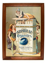 ADMIRAL CIGARETTES EARLY FRAMED SIGN.