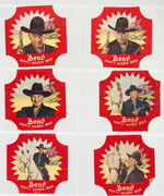 "HOPALONG CASSIDY" BOND BREAD END LABEL SET, PROMOTIONAL MATERIAL PLUS BONUS LABELS.