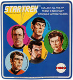 “STAR TREK” FIRST SERIES MEGO FIGURE TRIO ON CARDS.