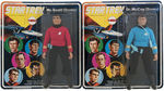 “STAR TREK” FIRST SERIES MEGO FIGURE TRIO ON CARDS.