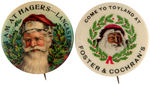 SANTA CLAUS THREE EARLY BUTTONS.