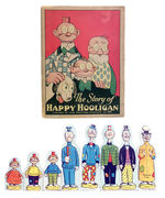 "THE STORY OF HAPPY HOOLIGAN" BOOK AND DIECUT FIGURE LOT.