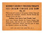 "HOWDY DOODY" RARE ICE CREAM PREMIUM PUZZLE CARDS.