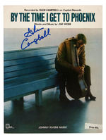 GLEN CAMPBELL SIGNED "BY THE TIME I GET TO PHOENIX" SHEET MUSIC.