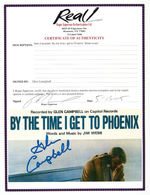 GLEN CAMPBELL SIGNED "BY THE TIME I GET TO PHOENIX" SHEET MUSIC.