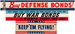 WORLD WAR II WARBONDS/KEEP 'EM FLYING POSTER/EPHEMERA LOT.