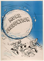 WORLD WAR II "MORE PRODUCTION" ANTI-AXIS POSTER.