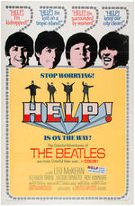 THE BEATLES "HELP!" ONE-SHEET MOVIE POSTER.