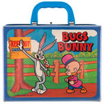 "BUGS BUNNY - YOSEMITE SAM" VINYL LUNCH BOX WITH THERMOS.