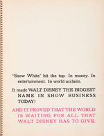 OUTSTANDING WALT DISNEY EXHIBITOR'S PUBLICITY BOOK FROM 1938.