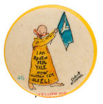 YELLOW KID BUTTON #46 FOR YALE UNIVERSITY.