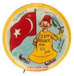 YELLOW KID BUTTON #111.