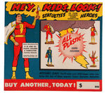 "CAPTAIN MARVEL" & MARVEL FAMILY R.W. KERR STATUETTES PROMOTIONAL STANDEE.