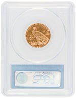 1910-D $5 "INDIAN HEAD" HALF EAGLE GOLD COIN PCGS AU55.