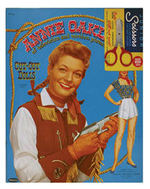 GAIL DAVIS AS "ANNIE OAKLEY OF TELEVISION AND MOTION PICTURES CUT-OUT DOLLS."