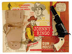 "JOHNNY RINGO GUN AND HOLSTER" LANYARD PULL ACTION WITH ORIGINAL DISPLAY CARD.