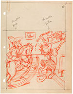 “FAWCETT’S FUNNY ANIMALS” IN-HOUSE PRODUCTION LOT WITH THREE HULTGREN ORIGINAL ART COVERS.