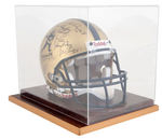 HEISMAN TROPHY WINNERS MULTI-SIGNED LIMITED EDITION FOOTBALL HELMET DISPLAY.