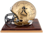 HEISMAN TROPHY WINNERS MULTI-SIGNED LIMITED EDITION FOOTBALL HELMET DISPLAY.