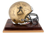 HEISMAN TROPHY WINNERS MULTI-SIGNED LIMITED EDITION FOOTBALL HELMET DISPLAY.