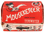 "MOUSEKETEER FAN CLUB TYPEWRITER" BOXED TOY.