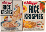 HOWDY DOODY KELLOGG'S RICE KRISPIES CEREAL BOX PAIR.